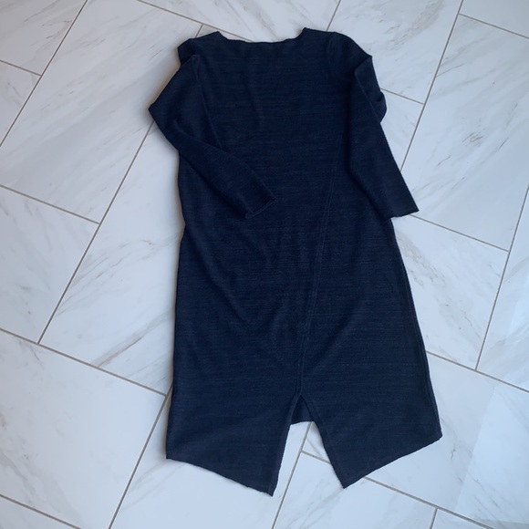 Anthropologie -Moth cozy navy dress mid calf Sz S. Cute slit detail in the back - Picture 7 of 8